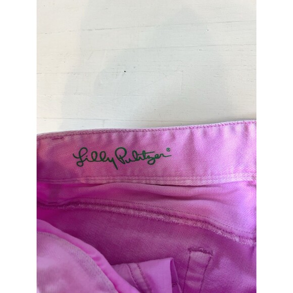 Lilly Pulitzer Womans 8 Lavender‎ Worth Skinny Mini Zip Ankle Stretch Jeans - Picture 3 of 5